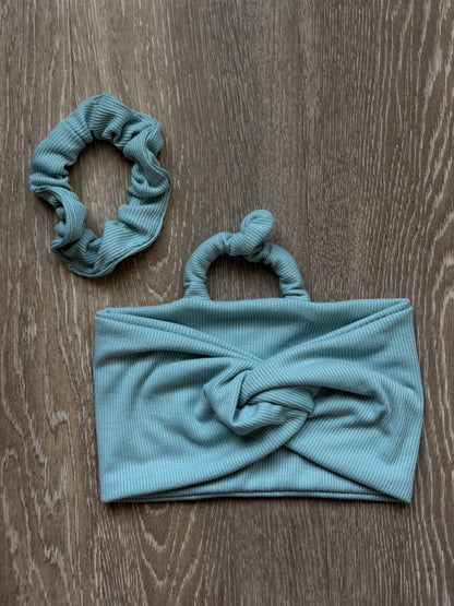 Winter Fog Laze Headband - Built-In Hair Tie for Comfort, Motion and Style