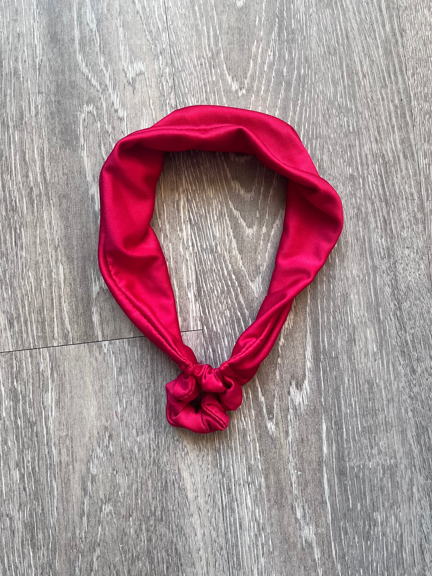 Scarlet Red Laze Headband - Built-In Hair Tie for Comfort, Motion and Style